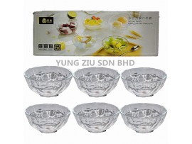 (6P/SET)JY-SLFW/L6# GLASS BOWL SET